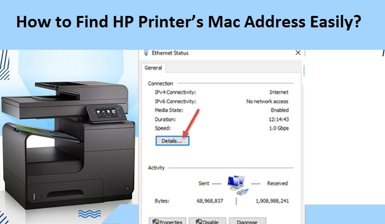 how to change hp printer mac address to window